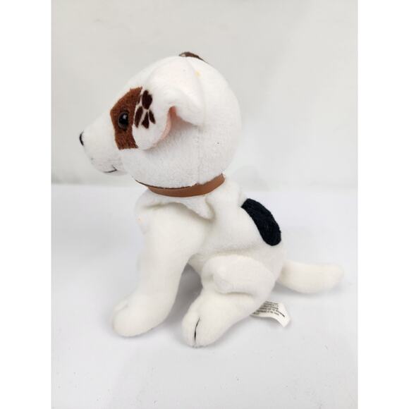 Wishbone Dog White w/ Brown Spots 1998 6.5" Plush Bean Bag by Big Feats - Picture 2 of 8